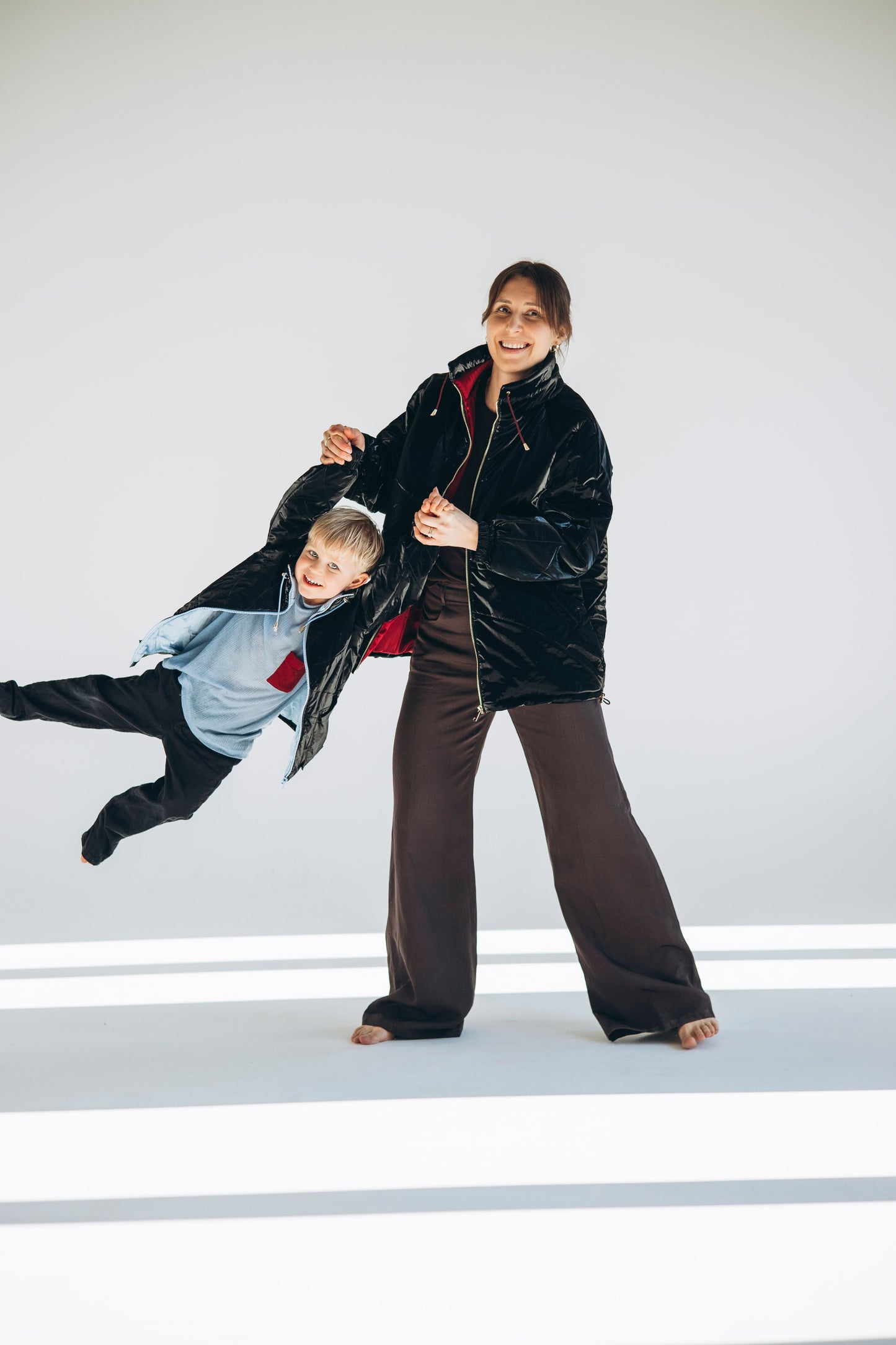 Kid's Wool Puff Jacket - Black - Natural, Non-Toxic & Insulated with 100% Wool