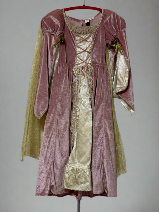 I want to be medieval fancy queen luxury velvet gown for 5-7 years