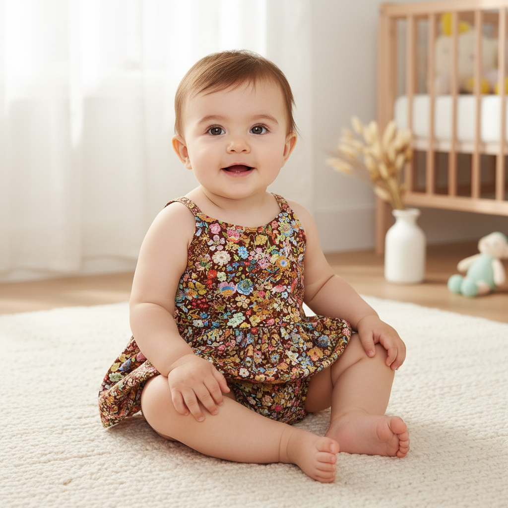 Summer Baby Girl Birthday Party Dress Lace Floral Cotton Infant Baby Girl Clothes