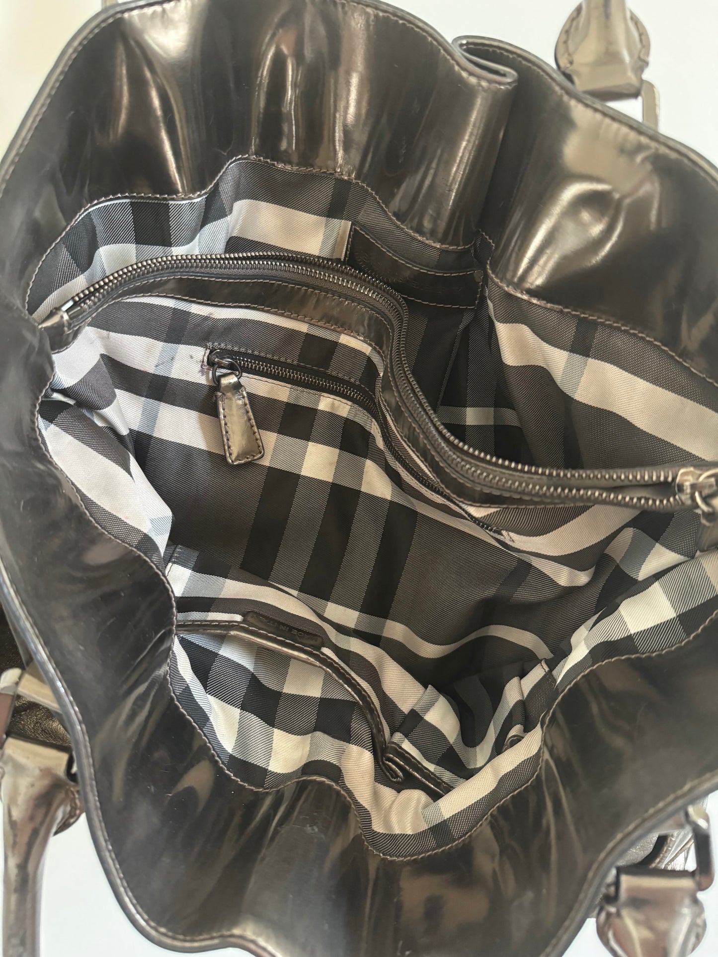 Burberry charcoal grey large bag