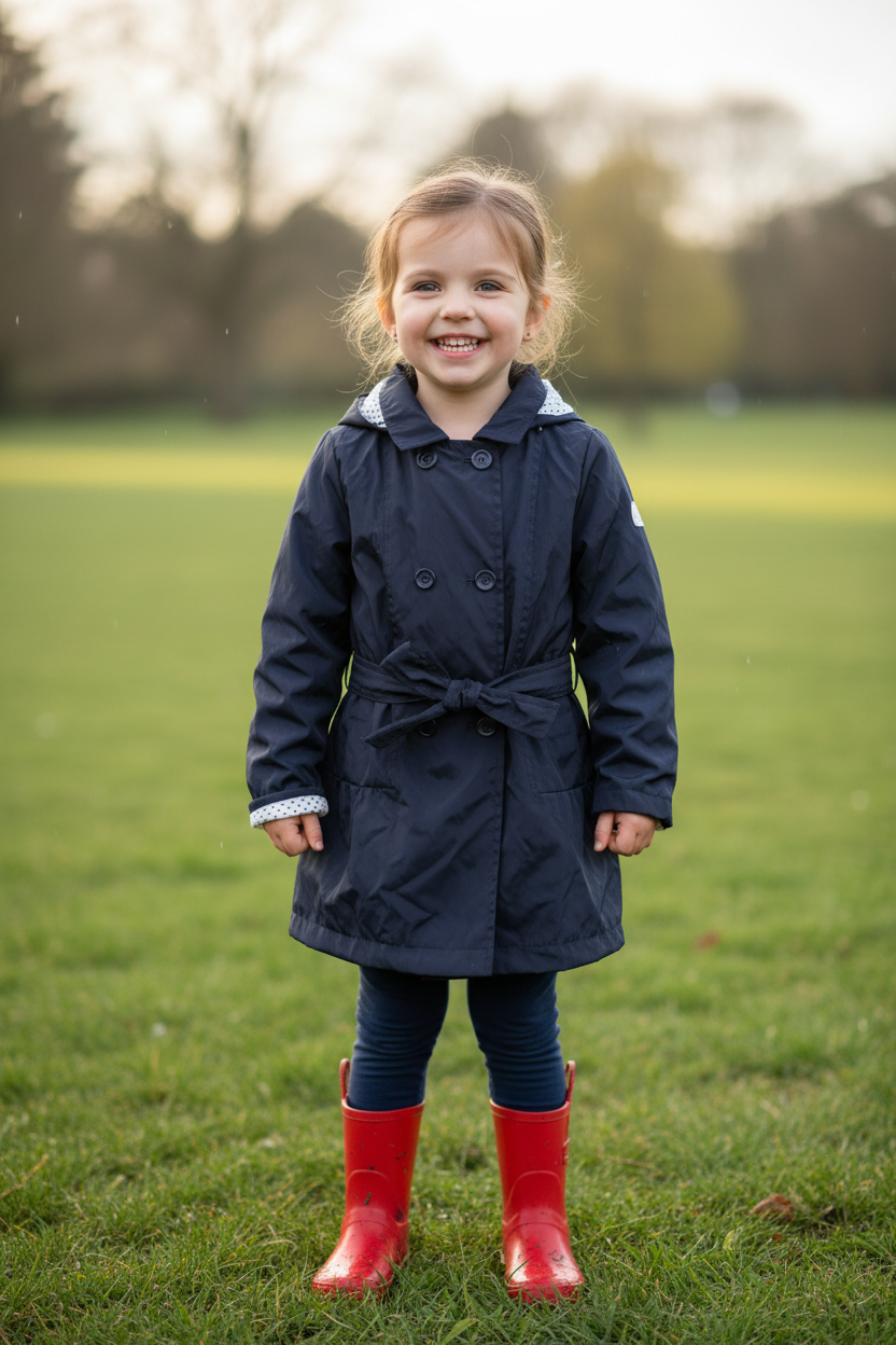 mini chico blue raincoat